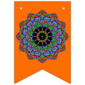Handschilderend Mandala Klock Face 24 Vlaggetjes (Derde vlag)