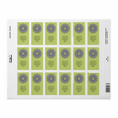 Handschilderend Mandala Klock Face 2 Etiket (Full Sheet)