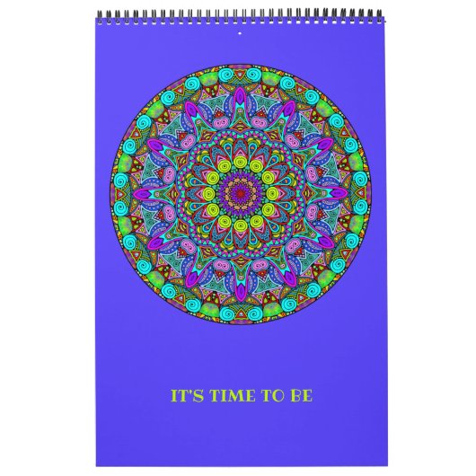 Handschilderend Mandala Klock Face 4 Kalender (Hoes)