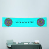 Handschilderend Mandala Klock Face 4 Spandoek (Beurs)
