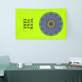 Handschilderend Mandala Klock Face 4 Spandoek (Beurs)