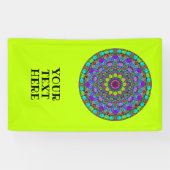 Handschilderend Mandala Klock Face 4 Spandoek (Horizontaal)