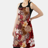 Handschilderende Abstracte Waterverf Zebra Schort (Insitu)