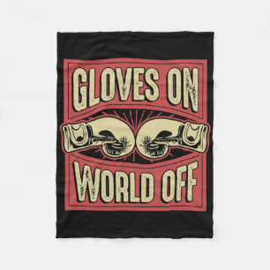 Handschoenen Aan Wereld Uit Grappige Kickboksen Bo Fleece Deken