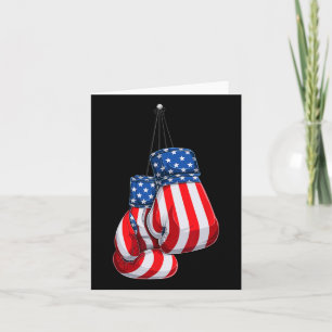 Handschoenen Amerikaanse vlag op 4 juli Kaart