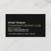 Handschoenen, boxer, boxer, boxing Trainer Visitekaartje (Achterkant)