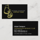 Handschoenen, boxer, boxer, boxing Trainer Visitekaartje (Voorkant / Achterkant)
