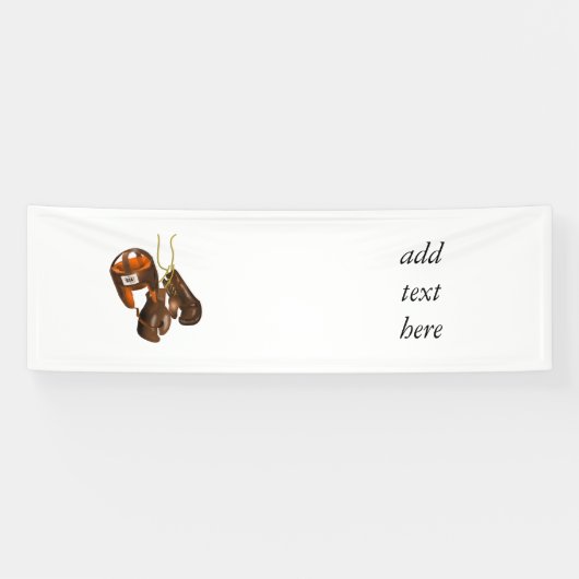  handschoenen en helmet spandoek (Horizontaal)