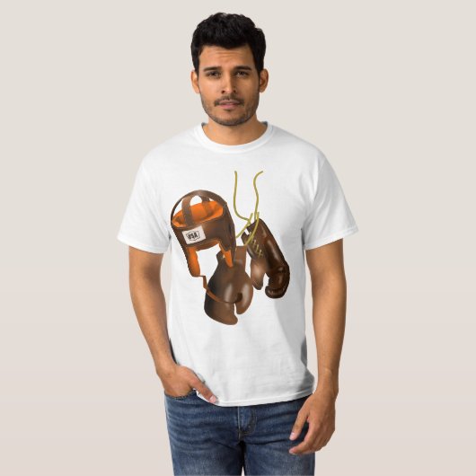 handschoenen en helmet t-shirt (Voorkant volledig)