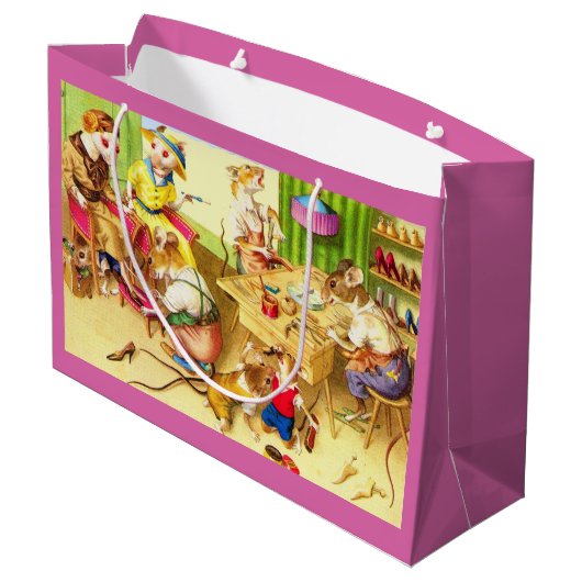 Handschoenen voor mannetjesmuizen en schoenenkoper groot cadeauzakje (Achterkant Gekanteld)