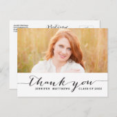 handschrift | Afstuderen Dank u Briefkaart (Voorkant / Achterkant)