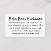 Handschrift Baby Book Exchange van het Schattige K Informatiekaartje (Voorkant)