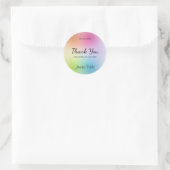 Handschrift dank u script tekst partij kleurrijk ronde sticker (Tas)