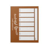 Handschrift, eenvoudige weekplanner verbrand Sinaa Notitieblok (Gedraaid)