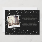  handschrift Eerste kerstfoto bruiloft Feestdagenkaart (Achterkant)