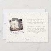 handschrift eerste noel 3 Foto bruiloft Feestdagenkaart (Achterkant)