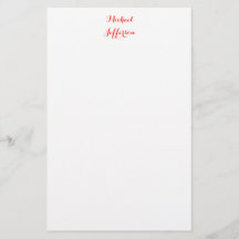 Handschrift Elegant Plain Eenvoudig Rood Wit