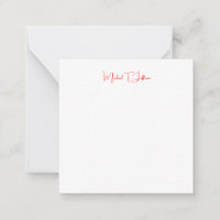 Handschrift Elegant Plain Eenvoudig Rood Wit