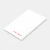 Handschrift Elegant Plain Eenvoudig Rood Wit Post-it® Notes (Schuin)