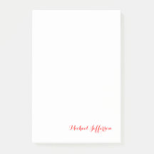Handschrift Elegant Plain Eenvoudig Rood Wit