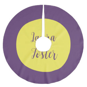 Handschrift Elegante naam Indigo & gele kleur Kerstboom Rok