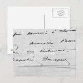 Handschrift en handtekening briefkaart (Voorkant / Achterkant)