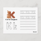 Handschrift FlashCards voor de kleuterschool | J, Briefkaart (Achterkant)