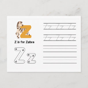 Handschrift FlashCards voor de kleuterschool   Z   Briefkaart