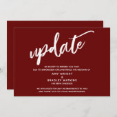 Handschrift geannuleerd bruiloft update Bourgondië Kaart (Voorkant / Achterkant)