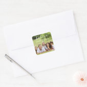 Handschrift Geloven | Vakantie foto adreslabel Vierkante Sticker (Envelop)