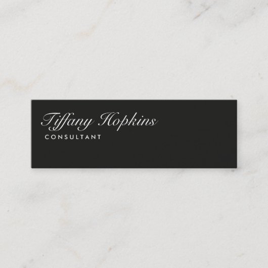 Handschrift Gewoon donkergrijs modern Mini Visitekaartje (Voorkant)