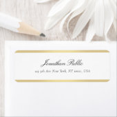 Handschrift Goud Wit Eenvoudig Sjabloon Elegant Etiket (Insitu)