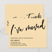 Handschrift Ik heb Peach Aankondiging Kaart verpla (Voorkant / Achterkant)