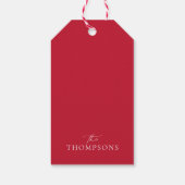 Handschrift Joyful Minimalist Red Cadeaulabel (Achterkant)