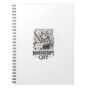 Handschrift Kat Kat Middeleeuwse Manuscript Vintag Notitieboek