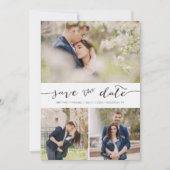 Handschrift met Afbeeldingen | De datumkaart opsla Save The Date (Voorkant)