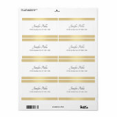 Handschrift Modern Goud Wit Elegante Sjabloon Etiket (Full Sheet)