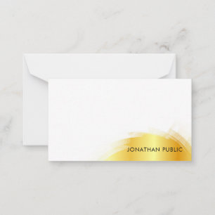 Handschrift monogram Faux Gold Elegant Simple Notitiekaartje