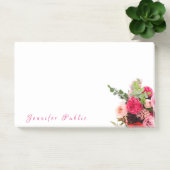 Handschrift Naam Tekst Waterverf Rozen Floral Chic Post-it® Notes (Kantoor)