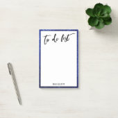 Handschrift om te doen lijst blauwe glitter rand,  post-it® notes (Kantoor)