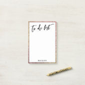 Handschrift om te doen lijst faux glitter ombre ra post-it® notes (Op bureau)