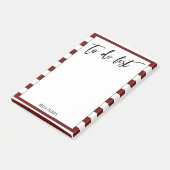 Handschrift om te doen lijst gestreepte Bourgondis Post-it® Notes (Schuin)
