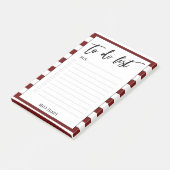 Handschrift om te doen lijst gestreepte rand, gevo post-it® notes (Schuin)