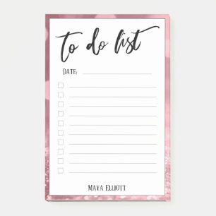 Handschrift om te doen lijst Glitter Bokeh Roos Go Post-it® Notes