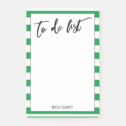 Handschrift om te doen lijst heldergroene witte st post-it® notes (Voorkant)