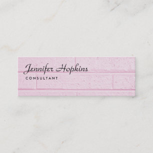 Handschrift Roze wand Modern Slim Feminine Mini Visitekaartje