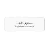 Handschrift Script Creative Plain Zwart & Wit Etiket (Voorkant)