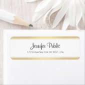 Handschrift Script Elegant Eenvoudige Sjabloon Gou Etiket (Insitu)