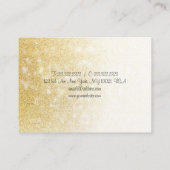 Handschrift Script Elegant Modern Goud Glitter Visitekaartje (Achterkant)