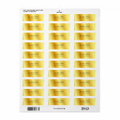 Handschrift Script Faux Gold Moderne Sjabloon Etiket (Full Sheet)
